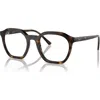 Ray Ban Ray-ban 50mm Irregular Optical Glasses In Brown