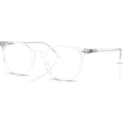 Ray Ban Ray-ban 50mm Irregular Optical Glasses In Metallic