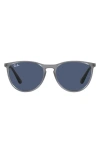 Ray Ban 50mm Jr Round Sunglasses In Dark Blue