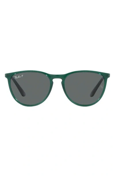 Ray Ban Ray-ban 50mm Jr Round Sunglasses In Opal Green