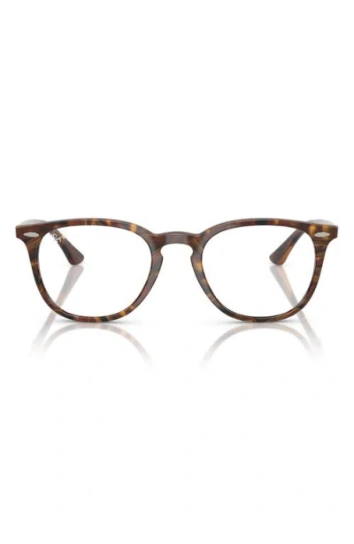 Ray Ban Ray-ban 50mm Optical Glasses In Transparent Brown