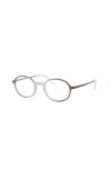 Ray Ban Ray-ban 50mm Oval Optical Glasses In Multi