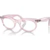 Ray Ban Ray-ban 50mm Oval Optical Glasses In Purple
