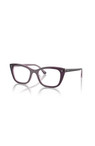 RAY BAN RAY-BAN 50MM RECTANGLE OPTICAL GLASSES