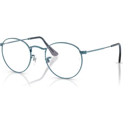 Ray Ban Ray-ban 50mm Round Optical Glasses In Blue