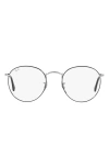 Ray Ban 50mm Round Optical Glasses In Silver