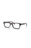 Ray Ban Ray-ban 50mm Square Optical Glasses In Black