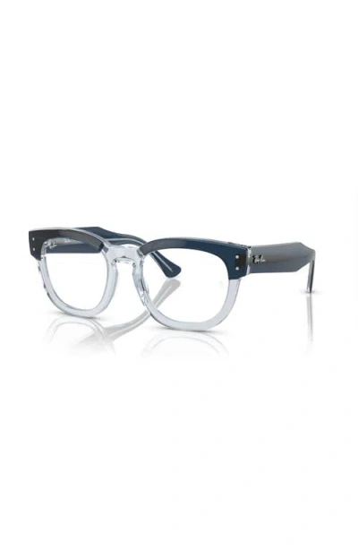 Ray Ban Ray-ban 50mm Square Optical Glasses In Blue