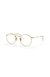 Ray Ban Ray-ban 50mm Square Optical Glasses In Gold