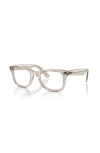 Ray Ban Ray-ban 50mm Square Optical Glasses In Gray