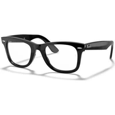 Ray Ban Ray-ban 50mm Square Optical Glasses In Metallic