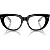Ray Ban Ray-ban 50mm Square Optical Glasses In Transparent Grey