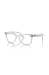 Ray Ban Ray-ban 50mm Square Optical Glasses In White