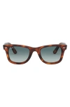 Ray Ban 50mm Wayfarer Ease Gradient Sunglasses In Red Havana
