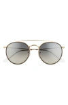 Ray Ban Ray-ban 51mm Aviator Gradient Lens Sunglasses In Black