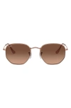 RAY BAN 51MM GEOMETRIC SUNGLASSES