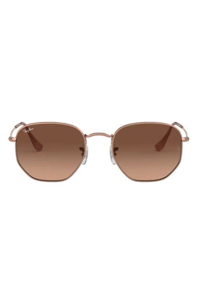 Ray Ban Geometric-frame Sunglasses In Copper/ Copper Gradient