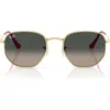 Ray Ban Ray-ban 51mm Geometric Sunglasses In Gold/grey Flash