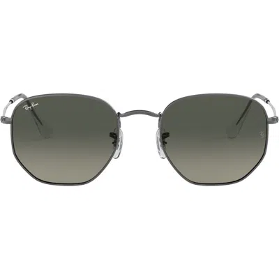 Ray Ban Ray-ban 51mm Geometric Sunglasses In Gunmetal/grey Gradient
