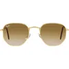 Ray Ban Ray-ban 51mm Gradient Aviator Sunglasses In Arista/clear Gradient Brown