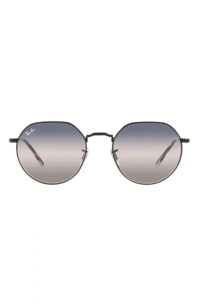 Ray Ban Ray-ban 51mm Gradient Geometric Sunglasses In Black/pink Gradient Blue