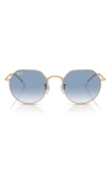 Ray Ban Ray-ban 51mm Gradient Geometric Sunglasses In Blue Gradient