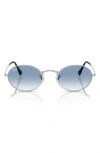 Ray Ban Ray-ban 51mm Gradient Oval Sunglasses In Silver