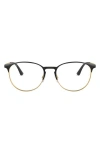 Ray Ban Ray-ban 51mm Optical Glasses In Gold/black