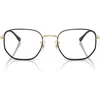 Ray Ban Ray-ban 51mm Oval Optical Glasses In Black Gold