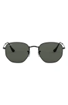 Ray Ban Ray-ban 51mm Polarized Geometric Sunglasses In Black/green