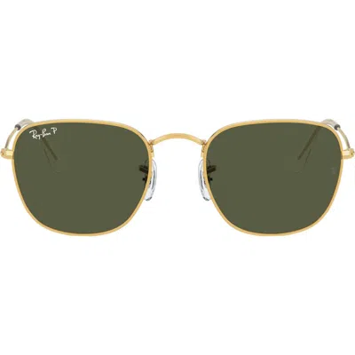 Ray Ban Ray-ban 51mm Polarized Rectangular Sunglasses In Green