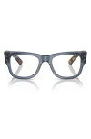 Ray Ban 51mm Square Mega Wayfarer In Dark Blue