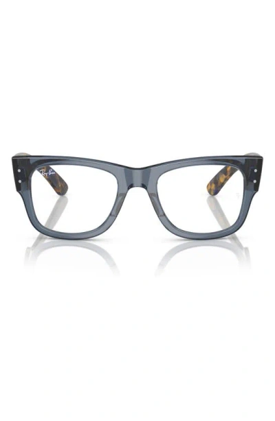 Ray Ban 51mm Square Mega Wayfarer In Dark Blue