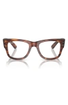 Ray Ban 51mm Square Mega Wayfarer In Striped Hava