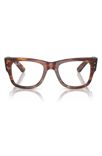 Ray Ban 51mm Square Mega Wayfarer In Striped Hava