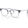 Ray Ban Ray-ban 51mm Square Optical Glasses In Blue