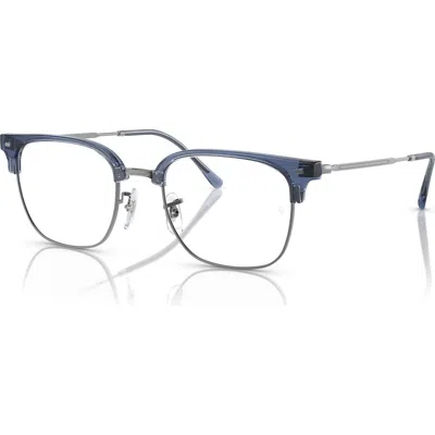 Ray Ban Ray-ban 51mm Square Optical Glasses In Blue