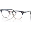 Ray Ban Ray-ban 51mm Square Optical Glasses In Blue