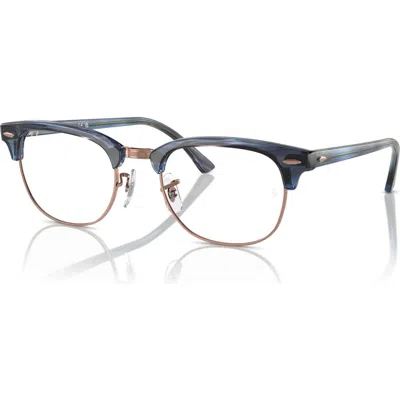 Ray Ban Ray-ban 51mm Square Optical Glasses In Blue
