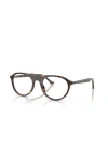 Ray Ban Ray-ban 51mm Square Optical Glasses In Brown