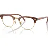 Ray Ban Ray-ban 51mm Square Optical Glasses In Gold