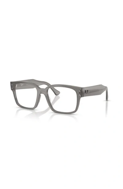 Ray Ban Ray-ban 51mm Square Optical Glasses In Gray