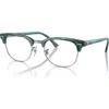 Ray Ban Ray-ban 51mm Square Optical Glasses In Green