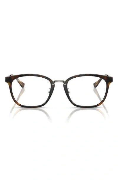 Ray Ban Ray-ban 51mm Square Optical Glasses In Havana