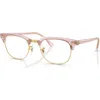 Ray Ban Ray-ban 51mm Square Optical Glasses In Brown