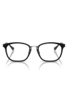 Ray Ban Ray-ban 51mm Square Optical Glasses In Shiny Black