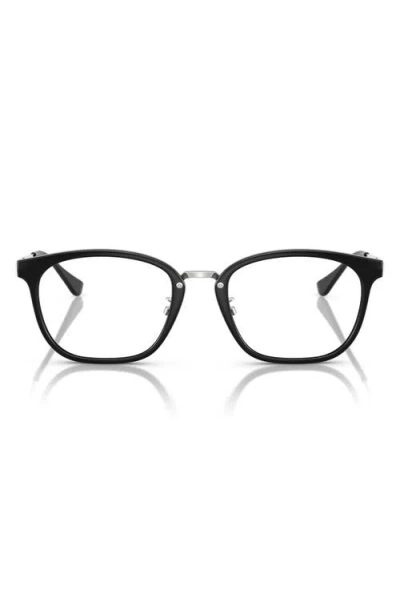 Ray Ban Ray-ban 51mm Square Optical Glasses In Shiny Black
