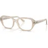 Ray Ban Ray-ban 51mm Square Optical Glasses In Neutral