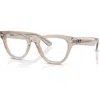 Ray Ban Ray-ban 52mm Cat Eye Optical Glasses In Brown