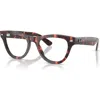 Ray Ban Ray-ban 52mm Cat Eye Optical Glasses In Brown